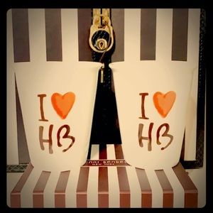 Henri Bendel I Love HB Tumbler/Mug Set of 2